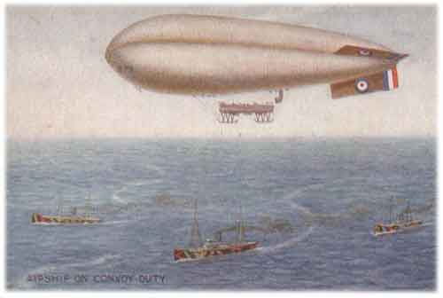 coastal airship on convoy duty 